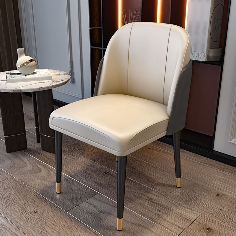 Scandinavian Home Side Chair Metal Upholstered Parsons Dining Room Chair Clearhalo ' kitchen&dining_furn' 'Dining Chairs' 'Dining Tables & Seating' 'dining_chair' 'furn' 'furn_dining_chair' 'Furniture' 'furniture_dining_chair' 'Kitchen & Dining Furniture' 'kitchen' 1200x1200_f0db29f9-33de-4803-b39a-550529431cd4