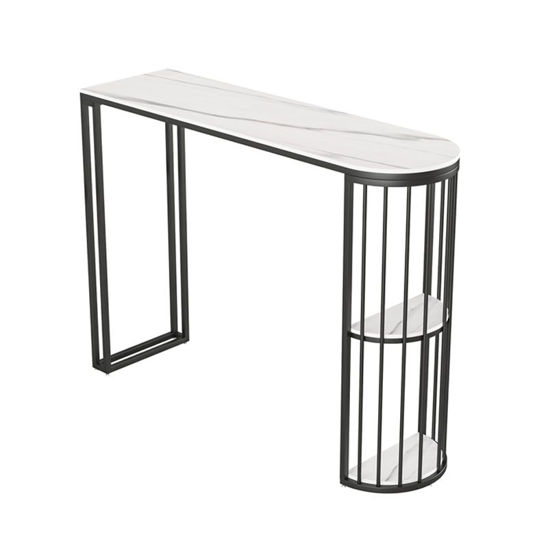 Stone Top Cocktail Table Glam Style 42-inch Height Metal Base Bar Table Clearhalo 'Bar Furniture' 'Bar Tables' 'bar_tables' 'furn' 'furn_bar_tables' 'Furniture' 'furniture_bar_tables' 'Kitchen & Dining Furniture' 'kitchen&dining_furn' 'kitchen' 1200x1200_f0dbc326-490b-4921-874e-4ff952dbd003