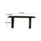 Free Form Black Dining Table Wood Table Contemporary with Double Pedestal