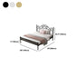 Glam Metal Open-Frame Bed with Camelback Headboard and Footboard