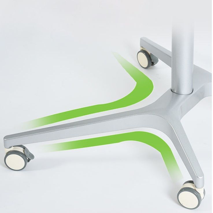 Modern Style Office Desk Rectangular Shape Movable Table with Wheels ...