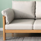 Scandinavian Pillow Top Arm Sofa Loose Back Living Room Settee