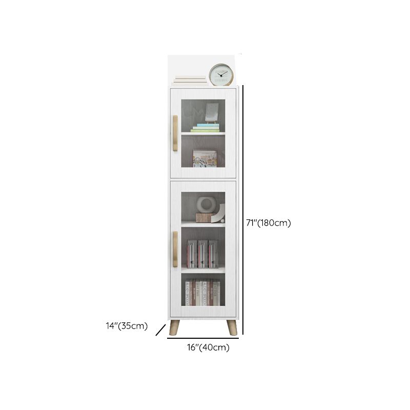 Engineered Wood Standard Bookshelf Modern White Bookcase with Shelves Clearhalo 'Bookcases' 'furn' 'furn_bookcases' 'Furniture' 'Office Furniture' 1200x1200_f0e21f37-46b7-4b48-b1be-845ad5fd1fc0