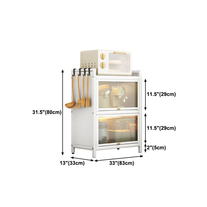 Dining Room Minimalism Buffet Server Glass Doors Metal Frame Dining Server Clearhalo 'buffet_sideboard' 'Buffets & Sideboards' 'furn' 'furn_buffet_sideboard' 'Furniture' 'Kitchen & Dining Furniture' 1200x1200_f0e29b96-6582-4217-941a-9b2c13af898f