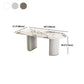 Irregular Shape Dining Table for Restaurant Sintered Stone Table with Double Pedestal Clearhalo 'Dining Tables & Seating' 'Dining Tables' 'dining_table' 'furn' 'furn_dining_table' 'Furniture' 'furniture_dining_table' 'Kitchen & Dining Furniture' 'kitchen' 'kitchen_dining_table' 1200x1200_f0e36108-2df5-4591-9c06-db495d72e7f2