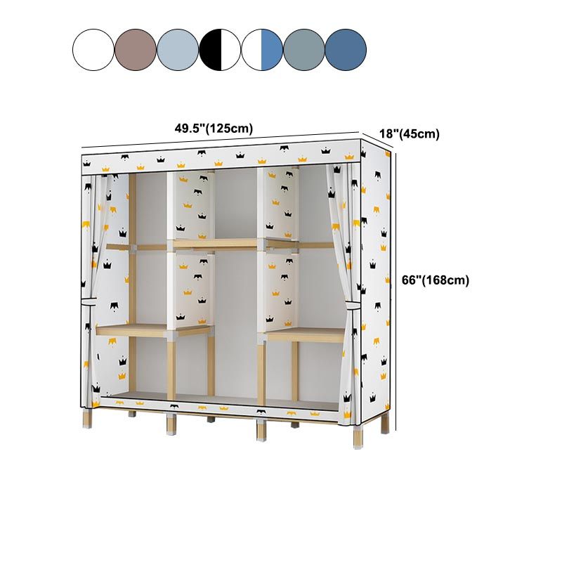 Guardaroba in stile contemporaneo in legno solido armadio a 1 porte per la casa
