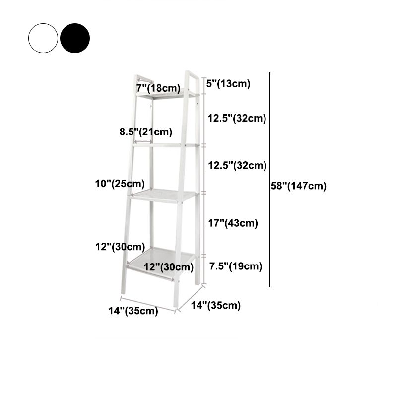 Contemporary Open Ladder Bookshelf Metal Vertical Bookshelf for Bedroom Clearhalo 'Bookcases' 'furn' 'furn_bookcases' 'Furniture' 'furniture_bookcases' 'kitchen' 'kitchen_bookcases' 'Living Room Furniture' 'Office Furniture' 1200x1200_f0e58add-f901-4532-aa0b-ae914416c4b3