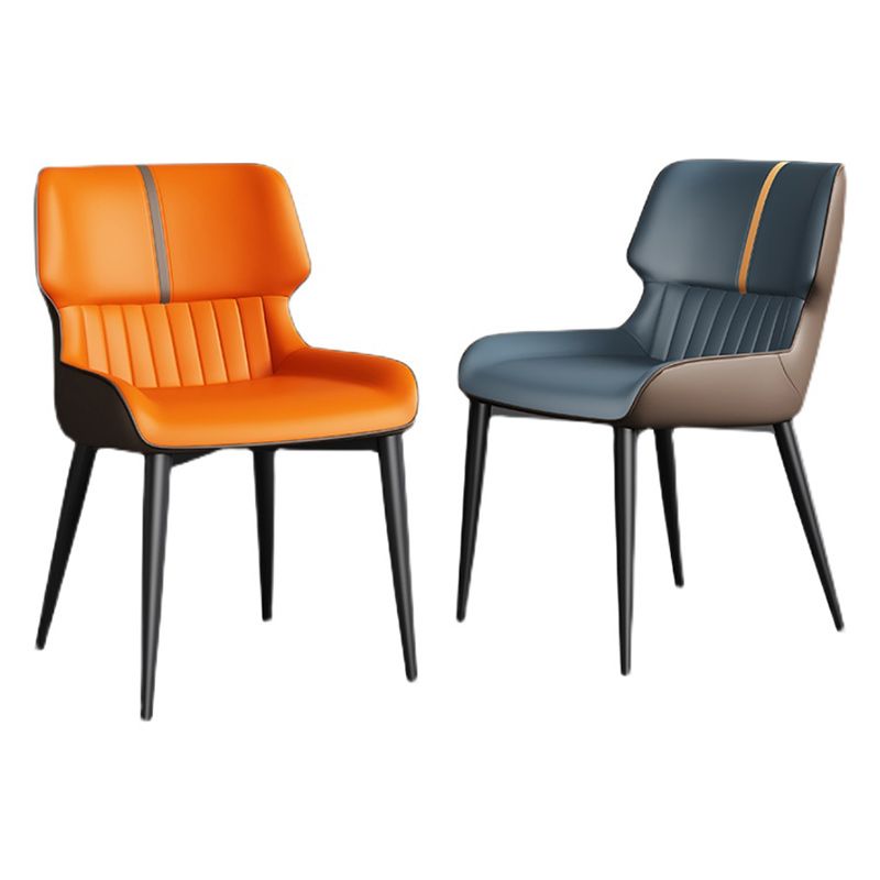 Contemporary Leather Side Chair Wingback Side Chair for Dining Room Clearhalo 'Dining Chairs' 'Dining Tables & Seating' 'dining_chair' 'furn' 'furn_dining_chair' 'Furniture' 'Kitchen & Dining Furniture' 1200x1200_f0e60bbd-180a-4d3f-845c-f3658948f1a4