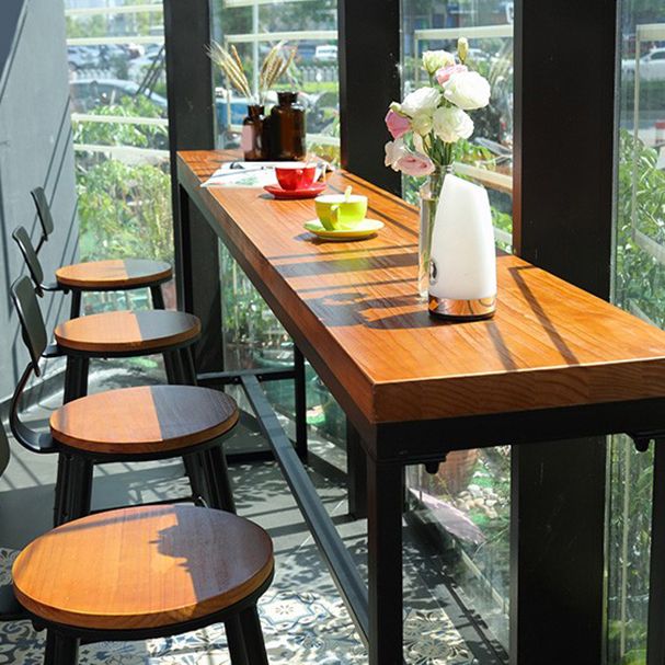 Set di tavoli da bar moderni 1/2/5 pezzi tavolo da barre per rettangolo e sgabello con poggiapiedi di metallo