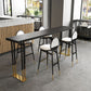Glam Rectangle Bar Table Set 1/2/3/5 Pieces Solid Wood Pub Set for Indoor