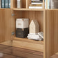 Closed Wooden Bookcase Modern Home Living Room Cabinet Bookshelf