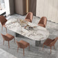 Metal Traditional Luxury Oval Table Sintered Stone Table for Dining Room and Kitchen Clearhalo ' dining_table' 'Dining Tables & Seating' 'Dining Tables' 'furn' 'furn_dining_table' 'Furniture' 'furniture_dining_table' 'Kitchen & Dining Furniture' 'kitchen&dining_furn' 'kitchen' 'kitchen_dining_table' 1200x1200_f0e9b598-af81-48d6-9fc8-a57be4b7740d