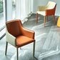 Dining Room Leather Contemporary Dining Chair Solid Back Chair with Arm Clearhalo ' kitchen&dining_furn' 'Dining Chairs' 'Dining Tables & Seating' 'dining_chair' 'furn' 'furn_dining_chair' 'Furniture' 'furniture_dining_chair' 'Kitchen & Dining Furniture' 'kitchen' 1200x1200_f0eb2539-c019-42a5-8002-bd96561af206
