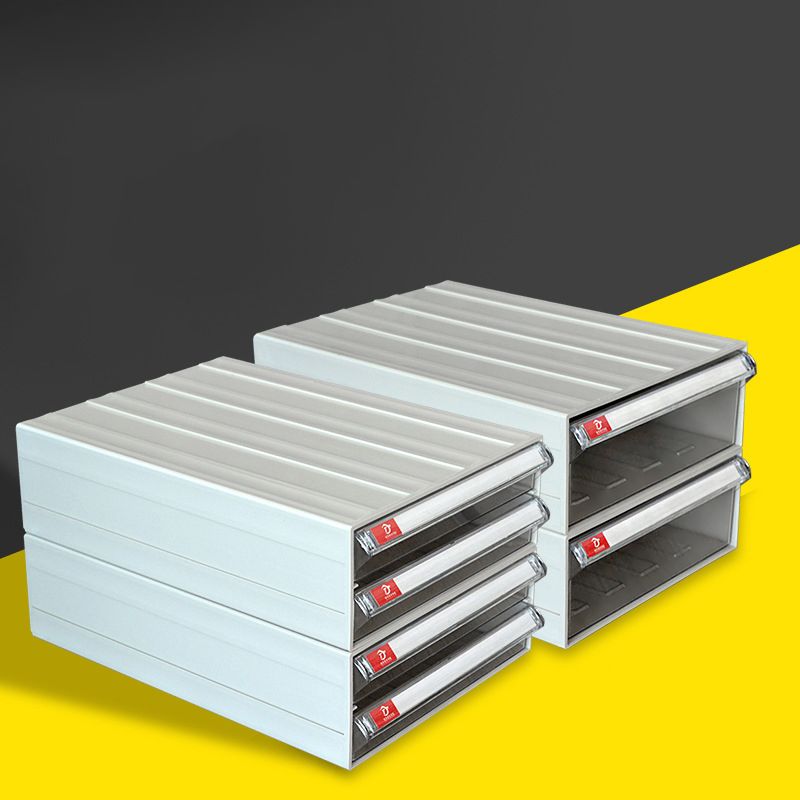 Archivo moderno de gabinete de plástico con cajones para el hogar u oficina