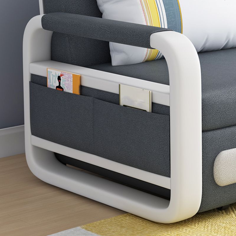 Tight Back Convertible Fabric Sofa Bed 33.46"H High Wear Resistance Square Arm Sofa Bed Clearhalo 'furn' 'furn_sofas' 'Furniture' 'furniture_sofas' 'kitchen' 'kitchen_sofas' 'Living Room Furniture' 'Sofa' 'sofas' 1200x1200_f0ec77cd-74ee-4e5d-b39b-3226cac51ea5