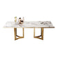 Traditional Luxury Dining Table Rectangle Double Pedestal Table with Gold Frame Clearhalo ' dining_table' 'Dining Tables & Seating' 'Dining Tables' 'furn' 'furn_dining_table' 'Furniture' 'furniture_dining_table' 'Kitchen & Dining Furniture' 'kitchen&dining_furn' 'kitchen' 'kitchen_dining_table' 1200x1200_f0ec7b07-8f9c-4d78-b9f0-e3969a4bb697