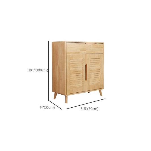 Contemporary Rubberwood Rectangle Cabinet with 2 Drawers Accent Cabinet Clearhalo 'Cabinets & Chests' 'cabinets_chests' 'furn' 'furn_cabinets_chests' 'Furniture' 'Living Room Furniture' 1200x1200_f0ed6c12-e152-4dc4-8207-7cd8ee523cf0