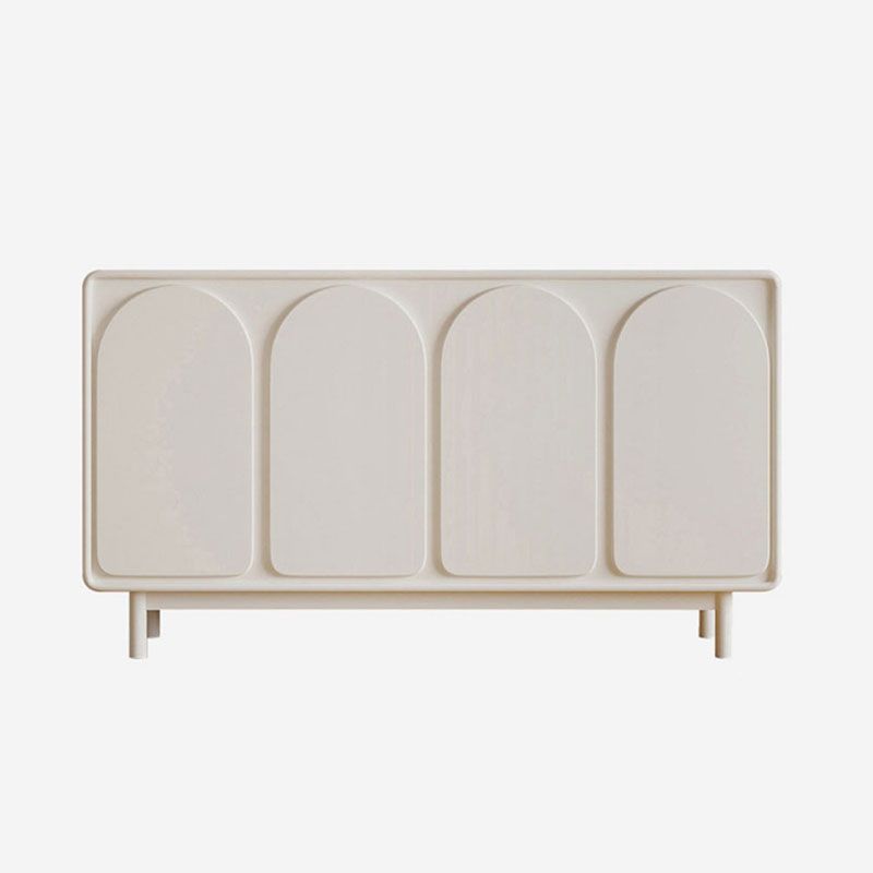Stile contemporaneo bianco cabinet bidone soggiorno supporto buffet, 35,4 "h