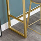 Mesa de bar rectangular de color blanco Mesa de bar de mármol sintético estilo Glam