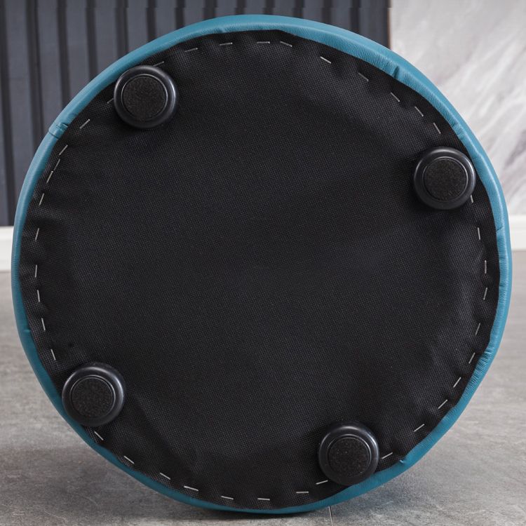 シンプルさの純粋な色オットマンタフマンチュフドフェイクレザーの耐水性ラウンドプーフオットマン