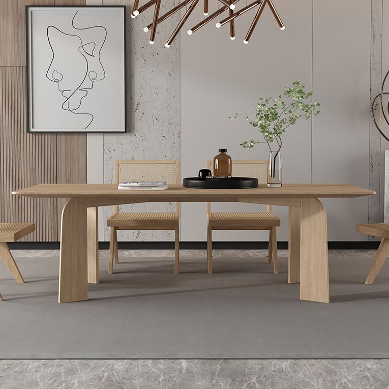 Solid Wood Contemporary Dining Table Rectangular Dining Table with 4 Legs Clearhalo ' dining_table' 'Dining Tables & Seating' 'Dining Tables' 'furn' 'furn_dining_table' 'Furniture' 'furniture_dining_table' 'Kitchen & Dining Furniture' 'kitchen&dining_furn' 'kitchen' 'kitchen_dining_table' 1200x1200_f0f0729c-37ff-4cd0-9492-46e133c67de8