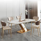 Luxury Sintered Stone Dining Set 1/4/5/7 Pieces Rectangle Kitchen Table with Chairs Clearhalo 'Dining Room Sets' 'Dining Tables & Seating' 'dining_room_set' 'furn' 'furn_dining_room_set' 'Furniture' 'furniture_dining_room_set' 'Kitchen & Dining Furniture' 1200x1200_f0f0e200-944a-4645-8c9e-134bd946955b