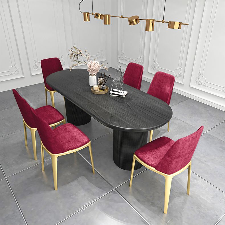 Solid Wood Contemporary Oval Dining Table Wood Top Dining Table for Kitchen Clearhalo ' dining_table' 'Dining Tables & Seating' 'Dining Tables' 'furn' 'furn_dining_table' 'Furniture' 'furniture_dining_table' 'Kitchen & Dining Furniture' 'kitchen&dining_furn' 'kitchen' 'kitchen_dining_table' 1200x1200_f0f13286-f0a0-4501-ae47-1e0aac0f6352