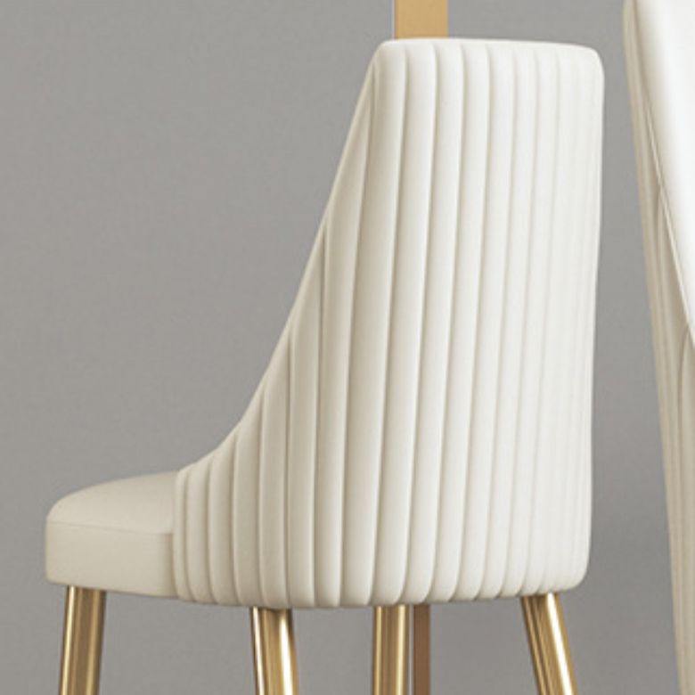 Glam Kitchen Side Chair Gambe dorate Parsons Sedia da pranzo senza braccioli