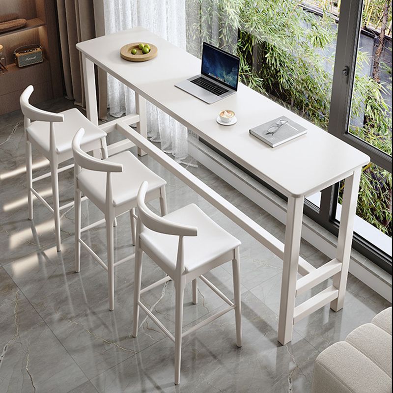 Contemporary Indoor Bar Dining Table Rectangle Wood Bar Stool Table Clearhalo 'Bar Furniture' 'Bar Tables' 'bar_tables' 'furn' 'furn_bar_tables' 'Furniture' 'Kitchen & Dining Furniture' 1200x1200_f0f69582-1018-49ae-9b57-6aadbe1c6479