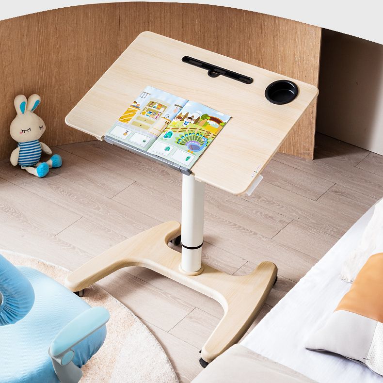 Scrivania rettangolare in piedi reversibile marrone/naturale scrittura di scrittura per ufficio