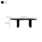 Irregular Shaped Office Conference Table Wood Writing Desk in White/Black
