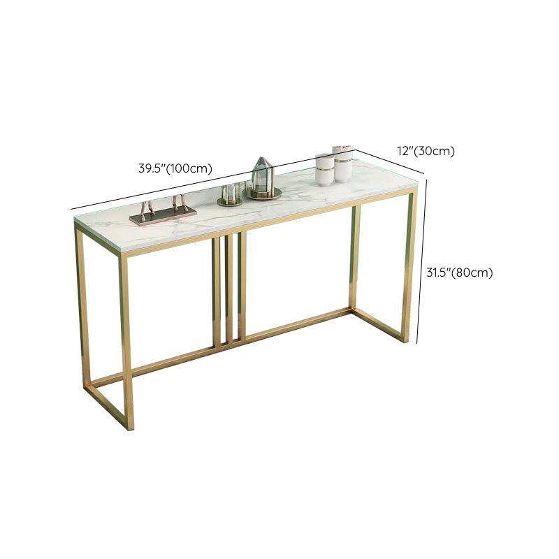 Tavolo da divano console in marmo glam tavolo accento per cornice oro per hall