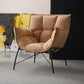 Contemporary 28.3"W Faux Leather Accent Armchair with Flared Arms