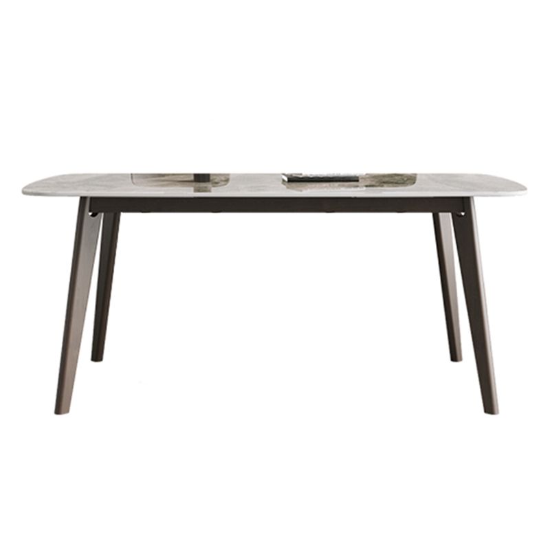 Rectangle Dining Table Oak Solid Wood Base Dining Table with 4 Legs Clearhalo 'Dining Tables & Seating' 'Dining Tables' 'dining_table' 'furn' 'furn_dining_table' 'Furniture' 'Kitchen & Dining Furniture' 1200x1200_f10279fb-1890-45e1-9aaf-7697ddf593ad