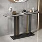 Modern 31.5" Tall Console Table Stone Abstract Base Accent Table for Hall