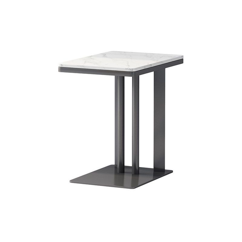 Mesa de tobogán de la parte superior de la pizarra contemporánea Metal C de metal C, 21.7 "de alto