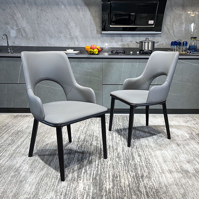 Modern Style Wood Arm Chair Open Back Upholstered Dining Side Chair Clearhalo 'Dining Chairs' 'Dining Tables & Seating' 'dining_chair' 'furn' 'furn_dining_chair' 'Furniture' 'furniture_dining_chair' 'Kitchen & Dining Furniture' 1200x1200_f1054cc8-d17b-4a97-86b9-426141361b91