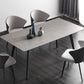 Industrial Sintered Stone Grey Table for Restaurant Rectangle Dining Table with 4 Legs Clearhalo 'Dining Tables & Seating' 'Dining Tables' 'dining_table' 'furn' 'furn_dining_table' 'Furniture' 'furniture_dining_table' 'Kitchen & Dining Furniture' 'kitchen' 'kitchen_dining_table' 1200x1200_f106d014-dafa-4408-9235-ca526c91b7ce
