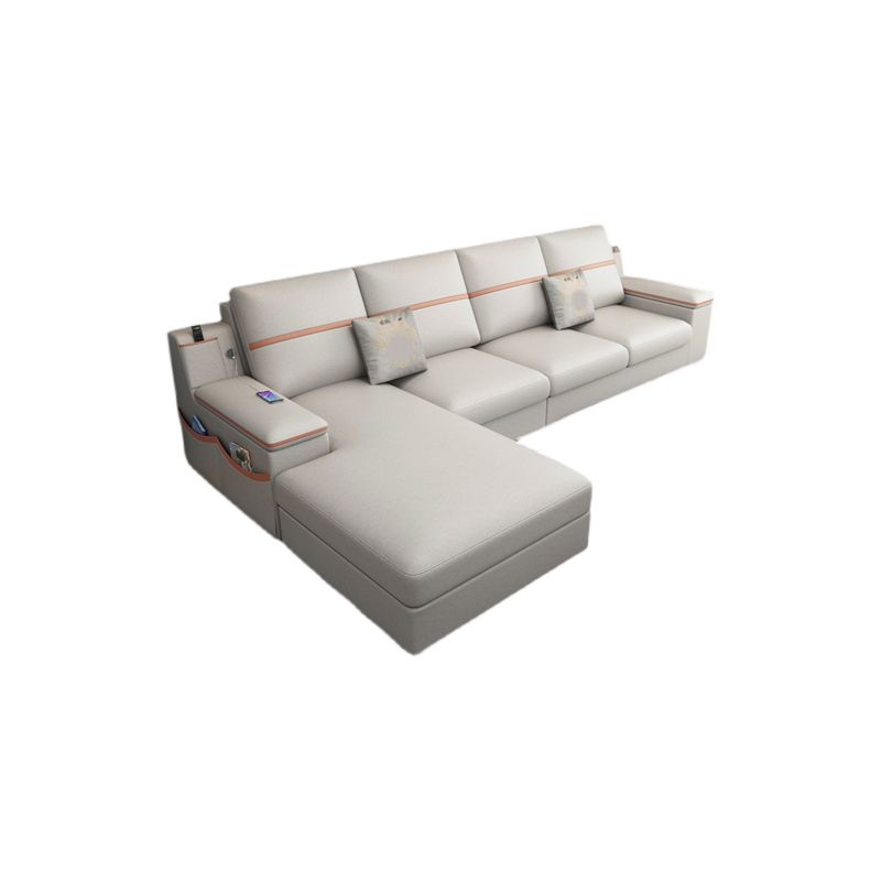 4-seat Cushion Back Sofa 109"L x 65"W x 35.5"H Recessed Arm Sectional with Storage Clearhalo 'furn' 'furn_sectionals' 'Furniture' 'furniture_sectionals' 'kitchen' 'kitchen_sectionals' 'Living Room Furniture' 'Sectionals' 1200x1200_f108f210-8f61-4516-84c5-bf823ffdc083