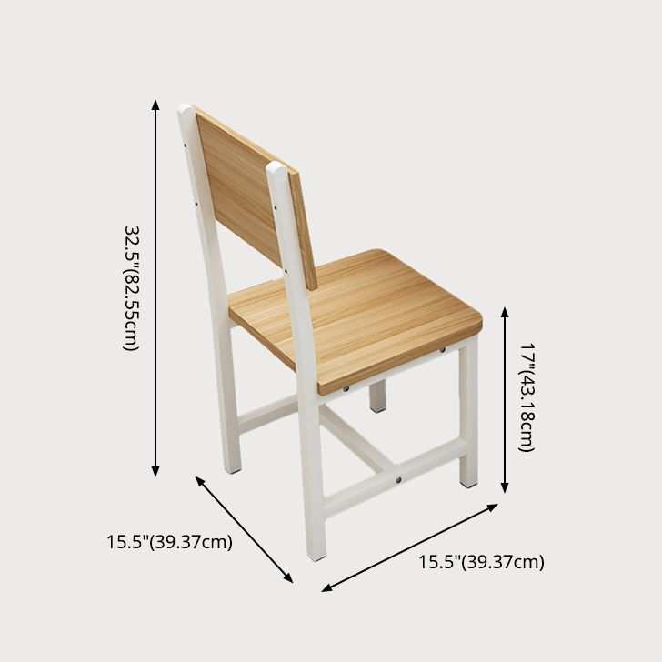 Minimalist Wooden Dining Room Set with White Base Formal Dining Table Furniture Clearhalo 'Dining Room Sets' 'Dining Tables & Seating' 'dining_room_set' 'furn' 'furn_dining_room_set' 'Furniture' 'furniture_dining_room_set' 'Kitchen & Dining Furniture' 'kitchen&dining_furn' 'kitchen' 1200x1200_f1097e81-6cb8-4f0d-a8c9-447dd3cdea0c