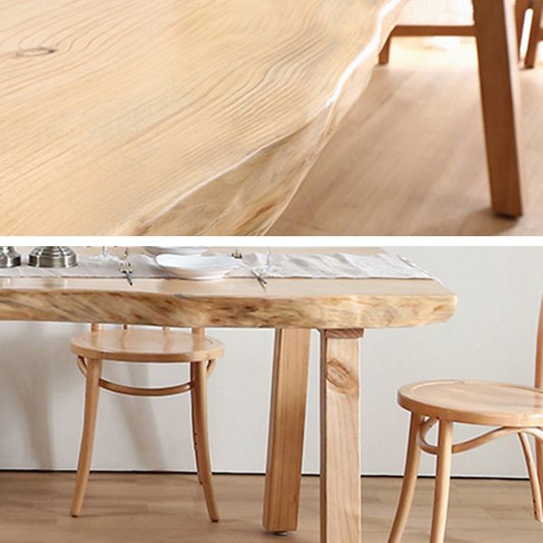 Rectangle Pine Solid Wood Table Minimalist Dining Table with 4 Legs for Restaurant Clearhalo ' dining_table' 'Dining Tables & Seating' 'Dining Tables' 'furn' 'furn_dining_table' 'Furniture' 'furniture_dining_table' 'Kitchen & Dining Furniture' 'kitchen&dining_furn' 'kitchen' 'kitchen_dining_table' 1200x1200_f10c38d3-14ba-4acd-9f5a-3f1ecd05fe67