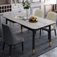 Modern Sintered Stone Standard Dining Table Rectangle Kitchen Dining Table with 4 Legs Base Clearhalo ' dining_table' 'Dining Tables & Seating' 'Dining Tables' 'Furniture' 'furniture_dining_table' 'Kitchen & Dining Furniture' 'kitchen&dining_furn' 'kitchen' 'kitchen_dining_table' 1200x1200_f10c3c3e-61d2-4766-a737-54c428231d6a