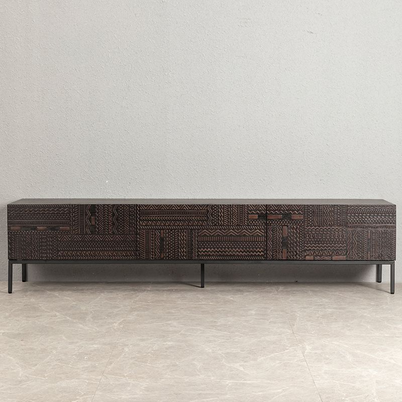 Traditional Teak Wood Media Console Brown TV Media Stand with Drawers Clearhalo 'furn' 'furn_tv_stands_entertainment_centers' 'Furniture' 'Living Room Furniture' 'TV Stands & Entertainment Centers' 'TV Stands & Media Storage Furniture' 'tv_stands_entertainment_centers' 1200x1200_f10d8fec-d76f-483e-9ad4-749257e05e4a