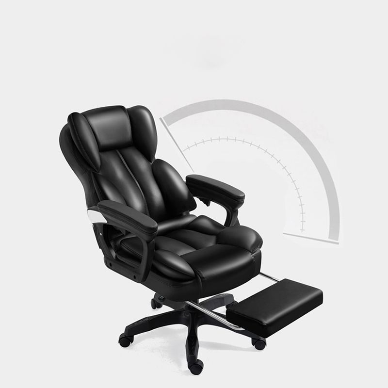 Modern Swivel Chair Adjustable Seat Height Faux Leather Office Chair with Wheels Clearhalo 'furn' 'furn_office_chair' 'Furniture' 'Office Chairs' 'Office Furniture' 'office_chair' 1200x1200_f10e1d83-02e8-4633-b72e-e469a349c734
