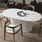 White Top Dining Table Traditional Luxury Oval Table with Pedestal Base Clearhalo 'Dining Tables & Seating' 'Dining Tables' 'dining_table' 'furn' 'furn_dining_table' 'Furniture' 'furniture_dining_table' 'Kitchen & Dining Furniture' 'kitchen' 'kitchen_dining_table' 1200x1200_f10e883d-f8fa-45d6-b554-80b940cf2a4c