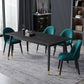 Glam Rectangle Stone Dining Table Matte Finish Table with 4 Legs Clearhalo ' dining_table' 'Dining Tables & Seating' 'Dining Tables' 'furn' 'furn_dining_table' 'Furniture' 'furniture_dining_table' 'Kitchen & Dining Furniture' 'kitchen&dining_furn' 'kitchen' 'kitchen_dining_table' 1200x1200_f10eff52-fbef-411b-ac42-46ea48e6d7ce