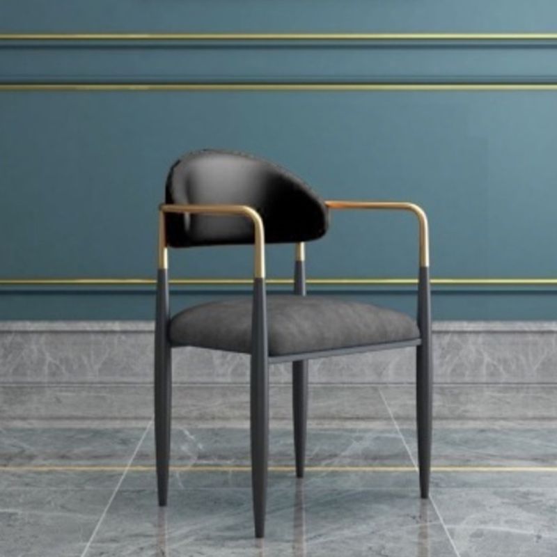 Contemporary Upholstered Arm Chair Open Back Dining Chair for Dining Room Clearhalo 'Dining Chairs' 'Dining Tables & Seating' 'dining_chair' 'furn' 'furn_dining_chair' 'Furniture' 'furniture_dining_chair' 'Kitchen & Dining Furniture' 1200x1200_f10f28d1-75cd-4f00-bd72-c4b5a6e7bf7b