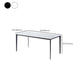 Contemporary Sintered Stone Dining Table Rectangle Table with Metal Legs for Home Use Clearhalo 'Dining Tables & Seating' 'Dining Tables' 'dining_table' 'furn' 'furn_dining_table' 'Furniture' 'Kitchen & Dining Furniture' 1200x1200_f10f5368-5e53-4113-80a0-28f814cedb2a