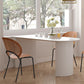 Irregular Shape Dining Table in White Modern Island Table with Double Pedestal Clearhalo 'Dining Tables & Seating' 'Dining Tables' 'dining_table' 'furn' 'furn_dining_table' 'Furniture' 'furniture_dining_table' 'Kitchen & Dining Furniture' 1200x1200_f10fd3b5-e880-47a1-a9cc-700a0dd8fea1