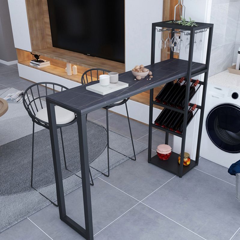 Glam Bar Table Set 1/2/3 Pcs Storage Bar Table with Bar Stools Clearhalo 'Bar Furniture' 'furn' 'furn_home_bar_bar_sets' 'Furniture' 'Home Bars & Bar Sets' 'home_bar_bar_sets' 'Kitchen & Dining Furniture' 1200x1200_f1111eb1-e58c-4032-8f91-df9ad95d9004